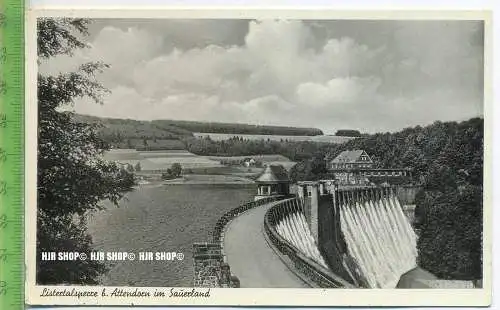 „Listertalsperre bei Attendorn im Sauerland“ um 1930/1940 ungebrauchte Karte