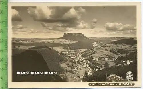 „Stadt Königstein und Lilienstein“ um 1930/1940 ungebrauchte Karte