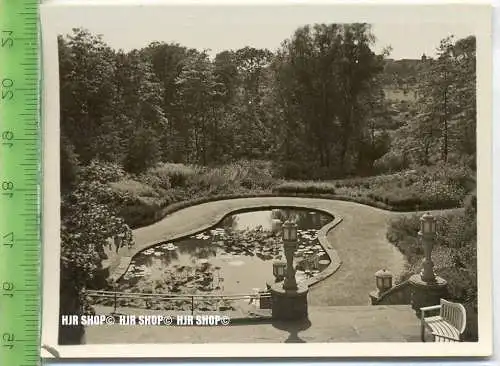 Essen, Grugapark, ca. 1930/1940,  Sammelfoto 9,2 x 7 cm,  Staudenlichtung mit Warmwasserbecken