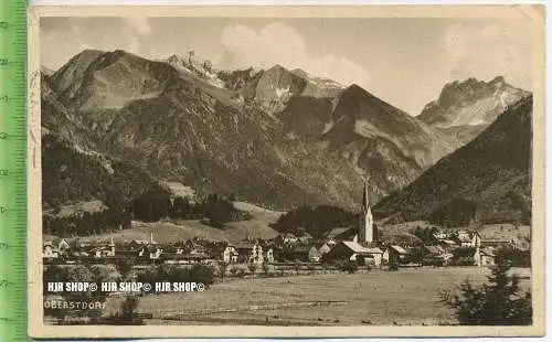 „Oberstdorf“  um 1920/1930  , Ansichtskarte mit Frankatur, mit Stempel,