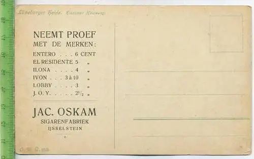 „Ijssenstein, Jac. Oskam, Sigarenfabriek, Lüneburger Heide“ um 1920/1930 Ansichtskarte, ungebrauchte Karte