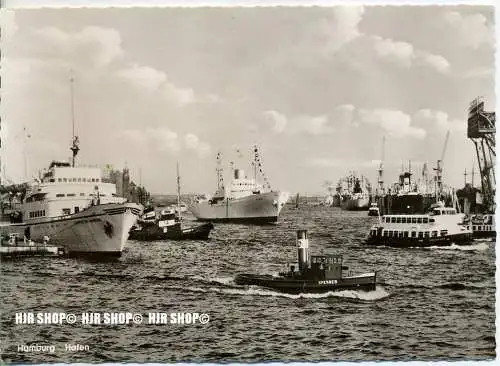 „Hamburg, Hafen“  um 1950/1960,  ANSICHTSKARTE,  ohne Frankatur,