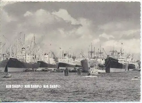 „Hamburg, Kaiser-Wilhelm-Hafen“ um 1950/1960  ANSICHTSKARTE,  ohne Frankatur,