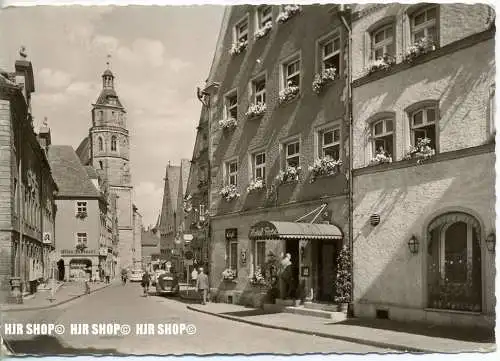 „Weißenburg, Blick zur Andreaskirche“ um 1950/1960 ANSICHTSKARTE,  mit Frankatur, mit Stempel,