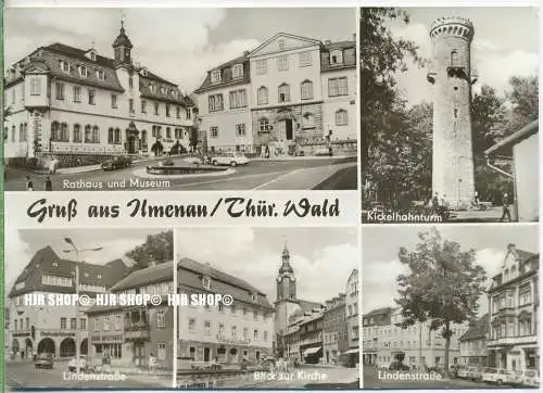 „Gruß aus Ilmenau“ um 1970/1980  ANSICHTSKARTE, (Großformat) mit Frankatur, mit Stempel,