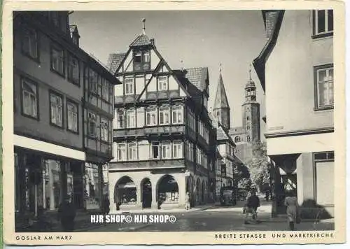 „Breite Strasse und Marktkirche “  um 1930/1940 Ansichtskarte,(Großformat)  ungebrauchte Karte