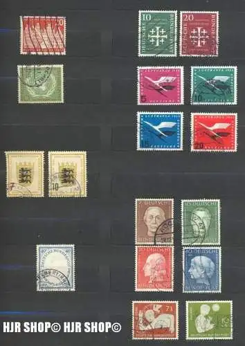 BRD, MiNr. 230 gest.,MiNr.  221 gest., Minr. 212+213 gest. Satz2W, Minr. 210 gest., MiNr. 235+236 gest., Satz 2 W,