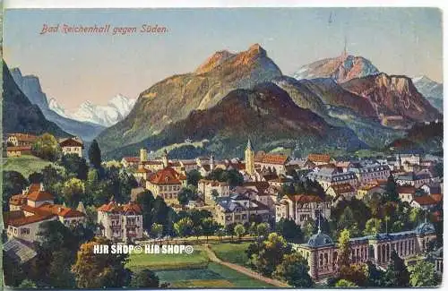 „Bad Reichenhall gegen Süden“  um 1910/1920 Ansichtskarte,  ungebrauchte Karte