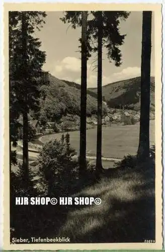 um 1940/1950 Ansichtskarte,  „Sieber, Tiefenbeekblick“  ungebrauchte Karte