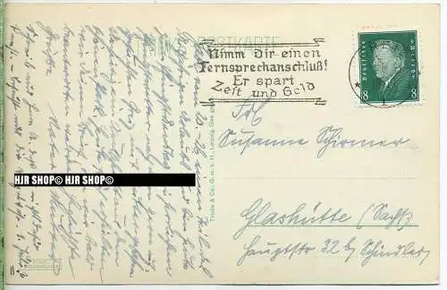 um 1920/1930  Antsichtskarte,  „Greiz i.V. Park  “ mit Frankatur, Stempel,