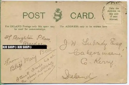 um 1910/1920  Antsichtskarte,  „Brig o`balgownjie  “ ohne Frankatur, Stempel,