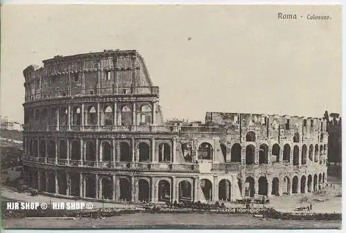 um 1920/1930 Ansichtskarte,  „Rom, Kollosseum“ mit Frankatur