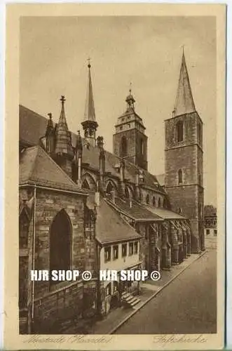 um 1920/1930 Ansichtskarte,  „Neustadt an der Haardt, Stiftskirche“ mit Frankatur