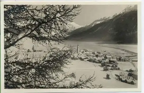 um 1930/1940 Ansichtskarte  „Samaden im Winter 1931 ,“  ungebrauchte Karte