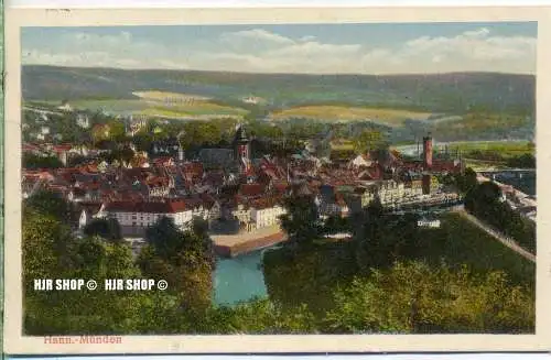 um 1920/1930 Ansichtskarte,  „Hann Münden,“ mit Frankatur