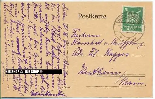 um 1920/1930 Ansichtskarte,  „Hann Münden, Das obere Tor“ mit Frankatur