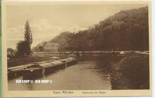 um 1920/1930 Ansichtskarte  „Hann- Münden, Entstehung der Weser",  ungebrauchte Karte