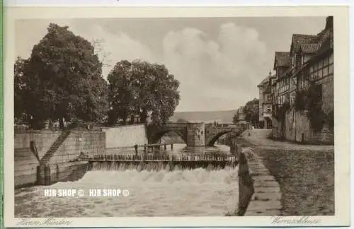 um 1920/1930 Ansichtskarte  „Hann- Münden, Werraschleuse ,“  ungebrauchte Karte