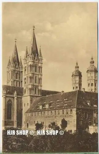 um 1920/1930 Ansichtskarte  „Dom von Westen mit Gymnasium,“  ungebrauchte Karte