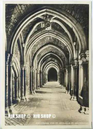 um 1920/1930 Ansichtskarte  „St. Michaeliskirche, Kreuzgang“ , ungebrauchte Karte