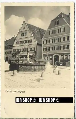 um 1930/1940 Ansichtskarte,  „Feuchtwangen“ mit Frankatur