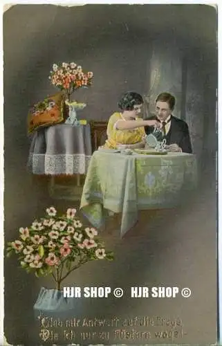 um 1910/1920 Ansichtskarte, FELDPOSTß „ Paar“ mit Stempel