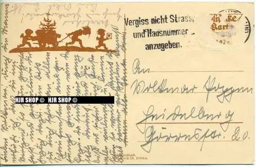 um 1930/1940 Ansichtskarte,  „ Frohe Adventszeit“ mit Stempel