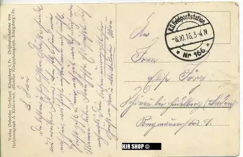 um 1910/1920 Ansichtskarte (Feldpost  “Wilna“,)  gelaufene Karte mit Stempel