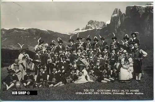 um 1950/1960 Ansichtskarte " Rittner Musik-Kapelle ", ungebrauchte Karte