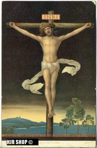 um 1920/1930 Ansichtskarte "Christus am Kreuze", ungebrauchte Karte