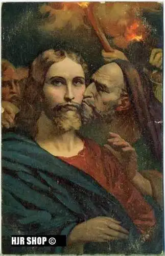 um 1920/1930 Ansichtskarte "Judaskuß", ungebrauchte Karte