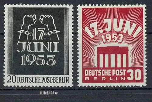 1953, 17. Juni, Volksaufstand, 110+111**, Zustand: sehr gut