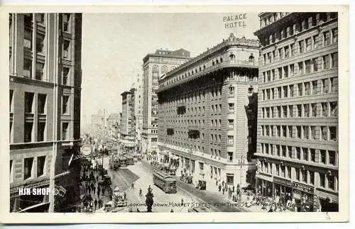 um 1930/1940 Ansichtskarte " Market Street", ungebrauchte Karte