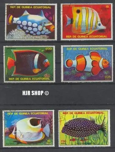 Equatorial Guinea "Tropical Fish", Set of 6, gest.,  Zustand: sehr gut