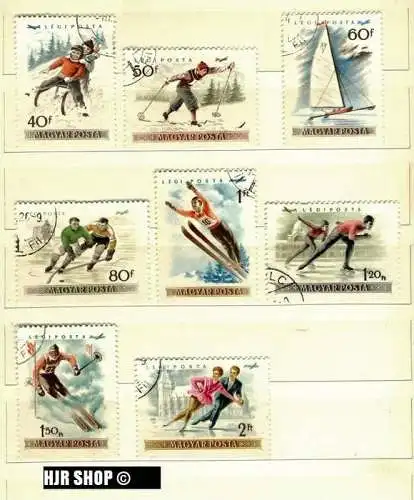 1955, 27.Jan./26. Febr., Wintersport ,SATZ ( 8W) MiNr.1409-1416, Zustand: gut