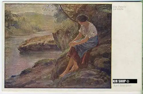 um 1910/1920 Ansichtskarte "Die Forelle"