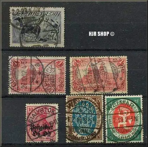 6 x Marken 1900/1930 Deutsches Reich, gest. sehr guter Zustand