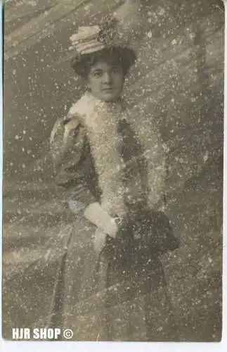 um 1910/1920 Ansichtskarte "Schneetreiben", ungebrauchte Karte in  guter Erhaltung