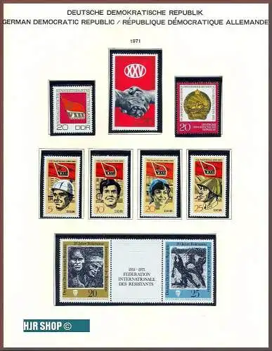 1971, DDR, Marken **.