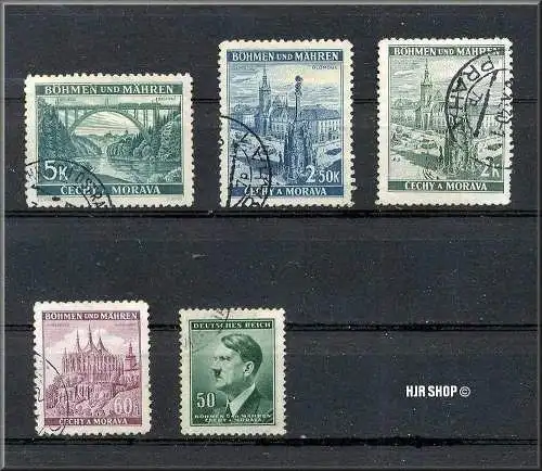 5x Böhmen und Mähren, Protektorat (15.03.193*9-8.05.1945, gest.