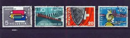 1957, 27. Febr. Jahresereignisse, Satz 4W., gest., MiNr. 637-640