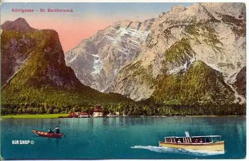 Postkarte, Königssee – St. Bartholomä