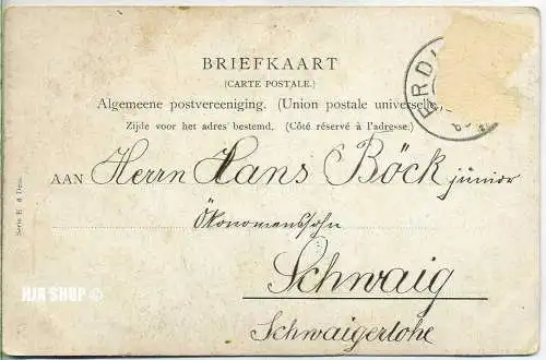 Postkarte, Schoonmaakster