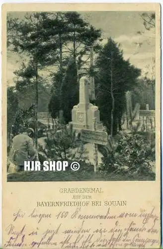 Feldpostkarte, BAYERNFRIEDHOF BEI SOUAIN