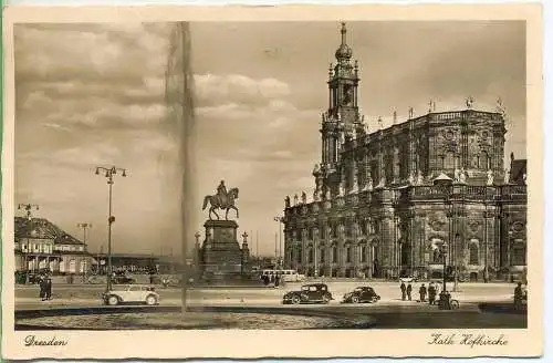 Ansichtskarte, DRESDEN, Kath. Hofkirche