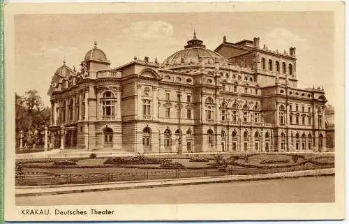 Ansichtskarte, KRAKAU; Deutsches Theater