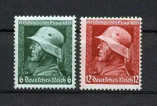 1935, 15. März. Heldengedenktag, 569,570**, Satz 2 W, M€ 20,-