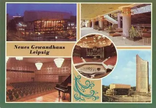 Ansichtskarte, Leipzig Gewandhaus