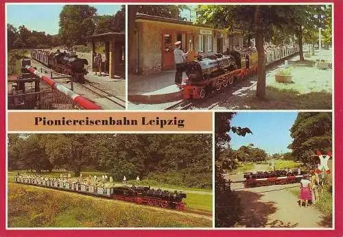 Ansichtskarte, Pioniereisenbahn Leipzig