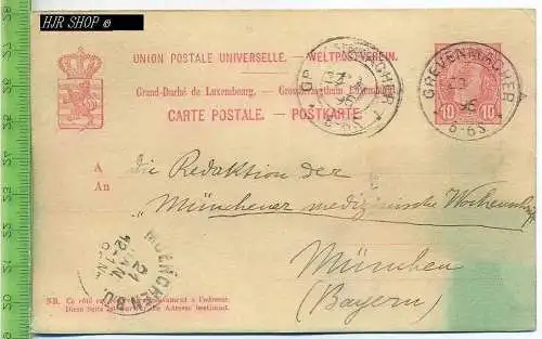 Postkarte, Luxemburg, Grevenmacher  10 Cent